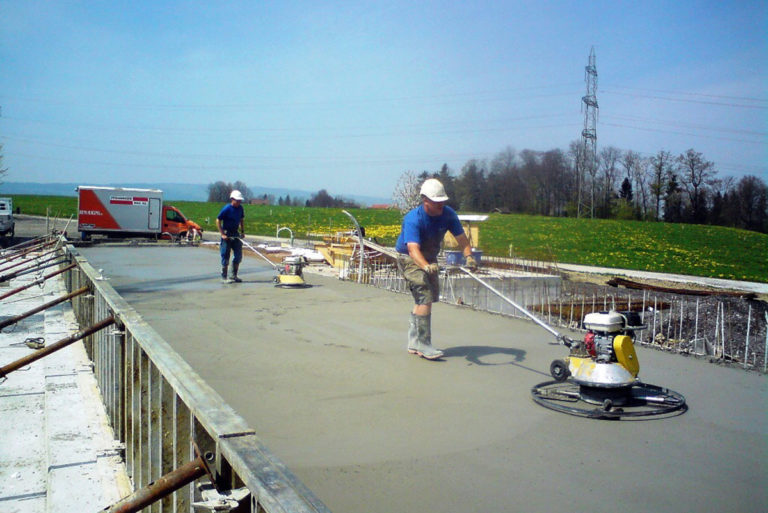 Beton glätten Glättarbeiten